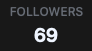 Mastodon follower count showing 69 followers