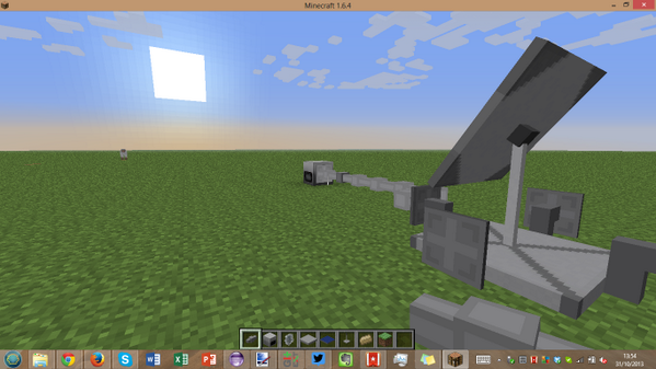 Screenshot of my AdvancedRobotics Minecraft Mod showing a solar panel pointing at the sun